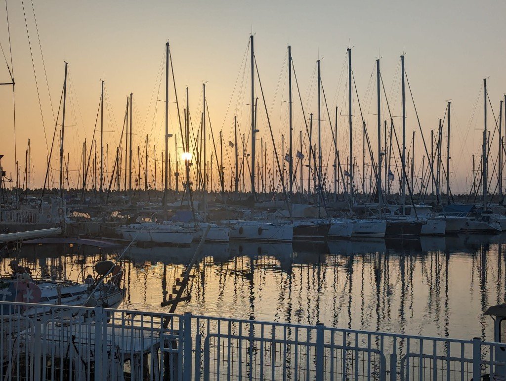 Marina d'Ashdod au coucher du soleil