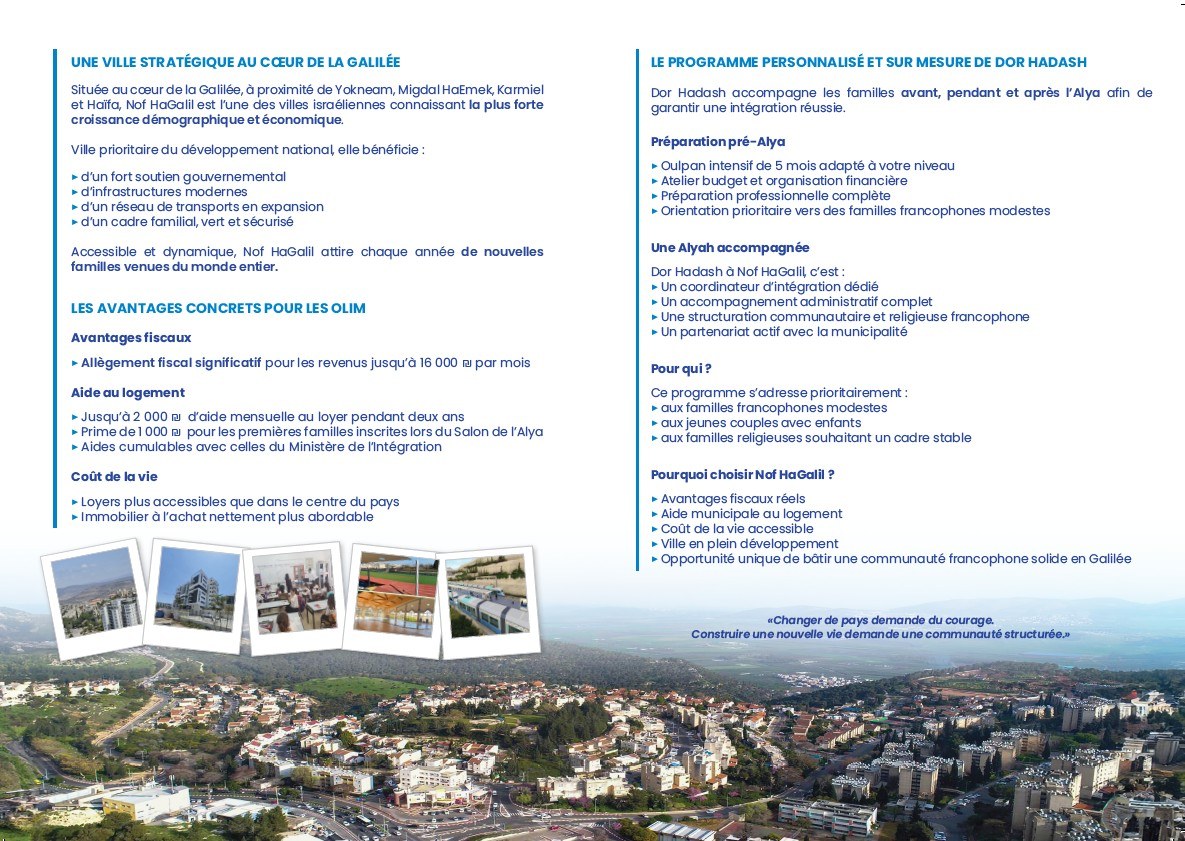 Programme Dor Hadash à Nof HaGalil